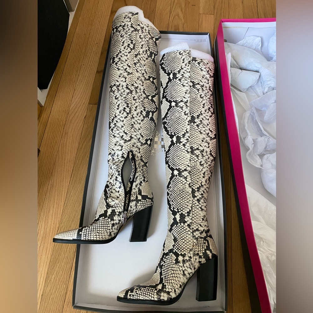 Never worn over the knee Vince Camuto snake print boot